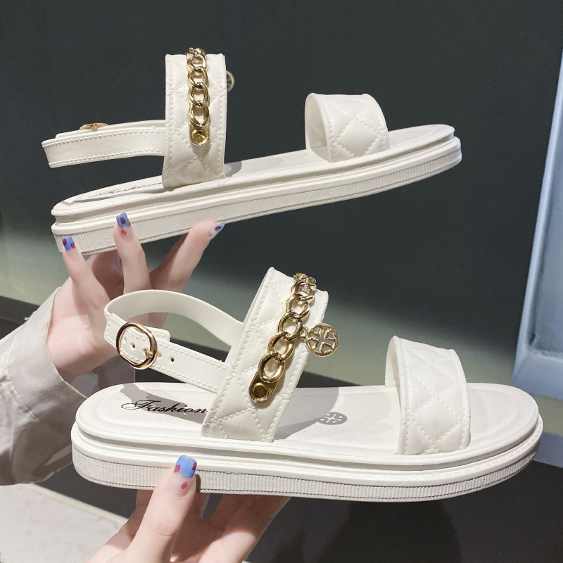 Buckle Gold Chain Non-Slip Sandals