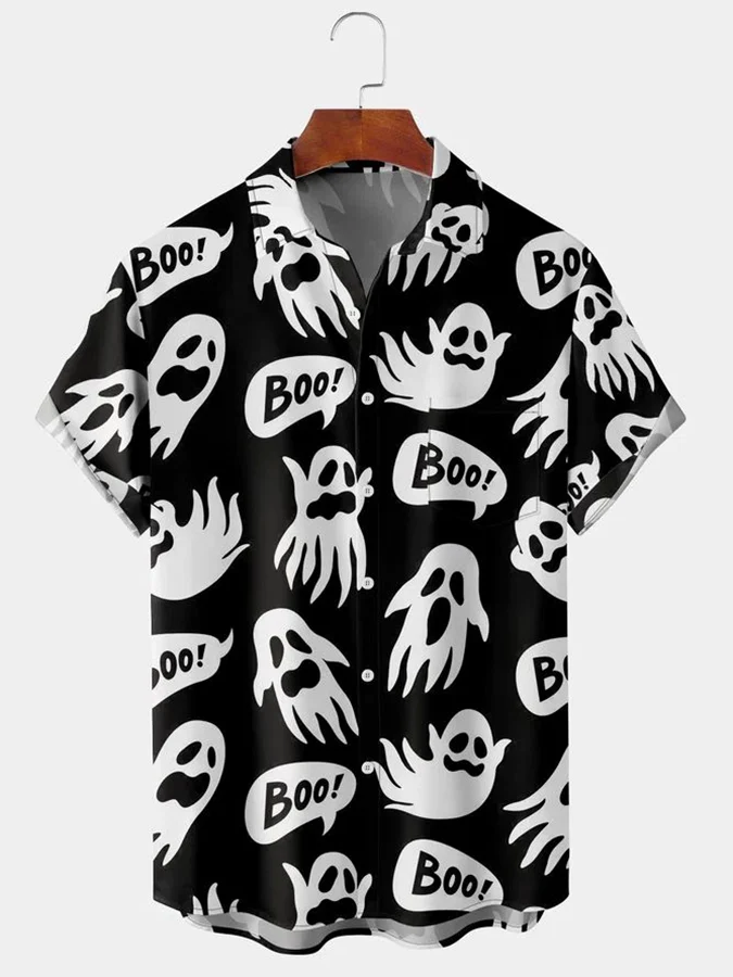 Men'S Printed Design Sense Casual Loose All-Match Shirt