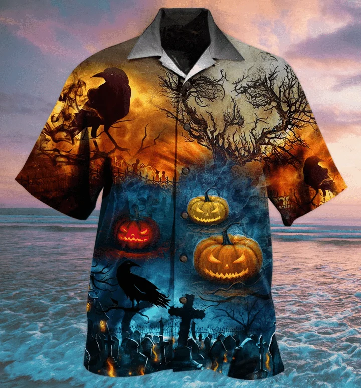 Men's Halloween Fun Horror Lapel Shirt