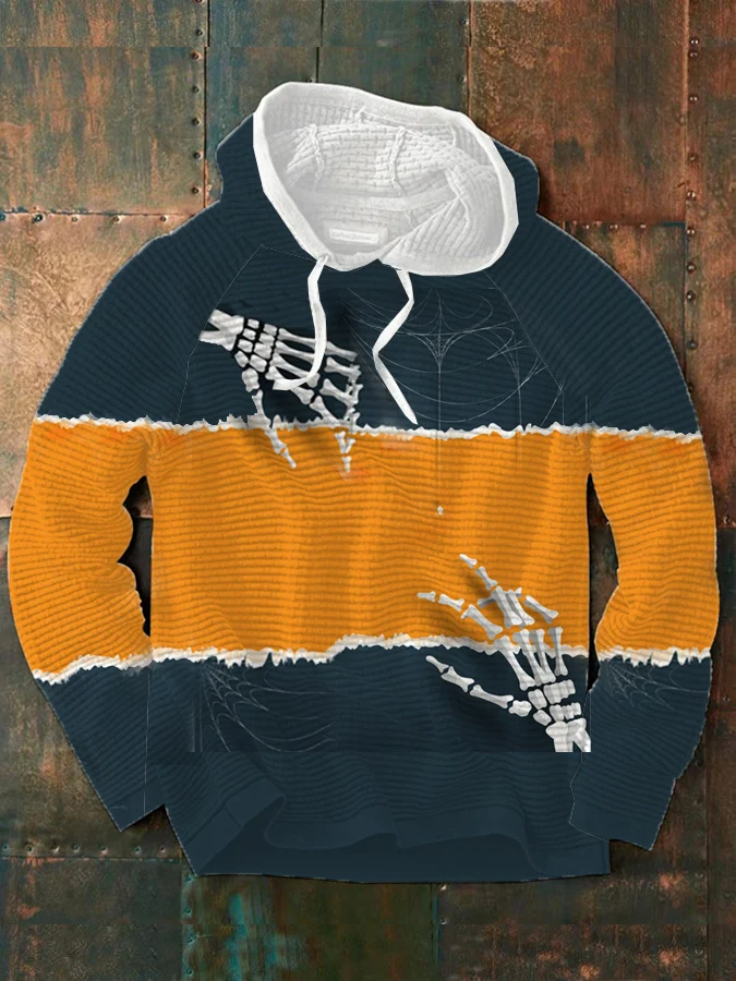 Men's Halloween Print Casual Hooded Sweatshirt