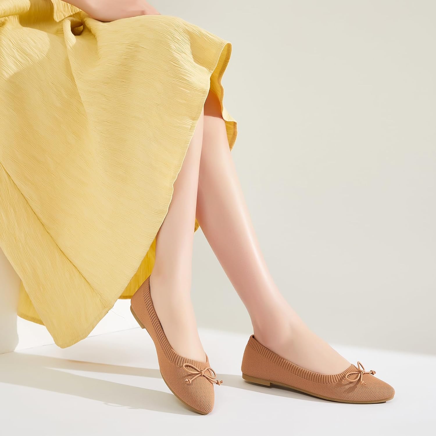 Women's Flats Black Flats Shoes Pointed Toe Ballet Flats Comfortable Bow Girls Flats Dressy