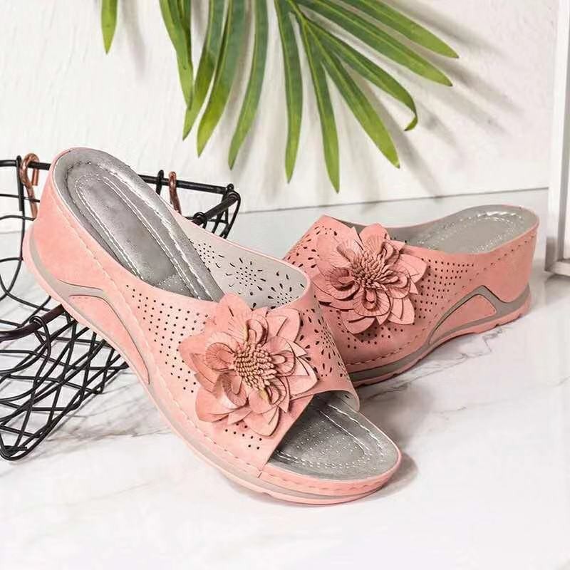 Flower Fish Mouth plus Size Slippers Hollowed Leisure Sandals