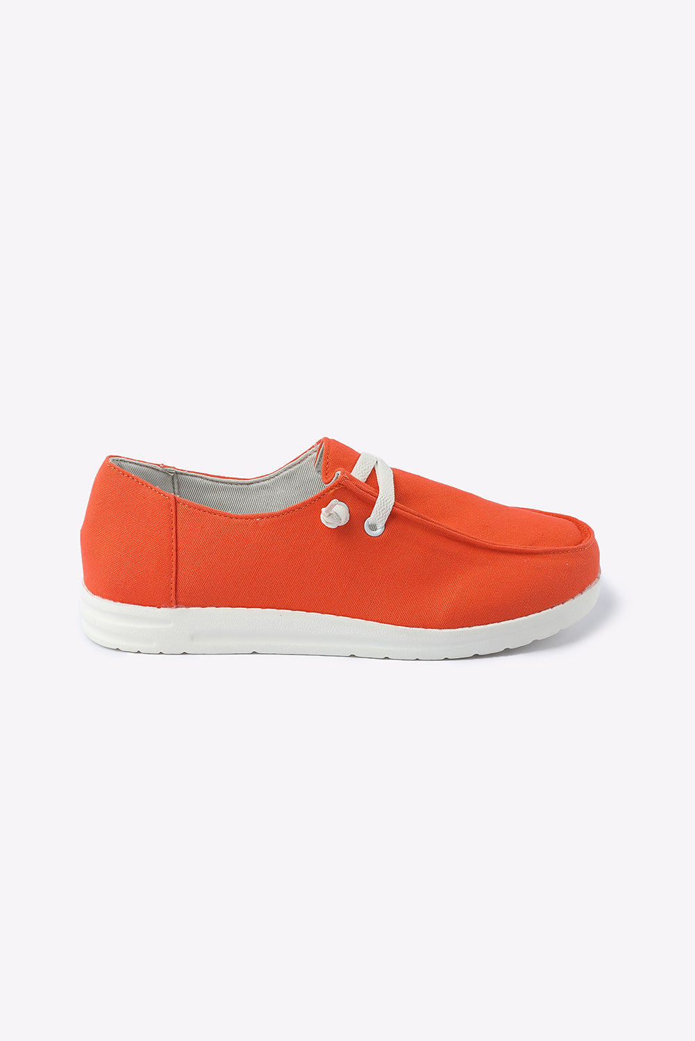 Orange Casual Flat Shoes