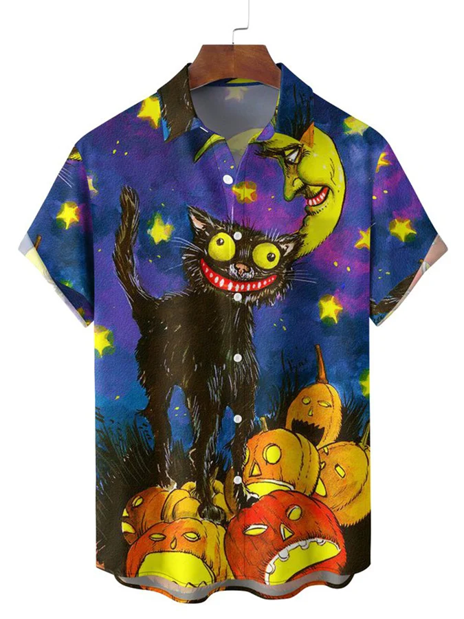 Casual Vacation Print Men'S Short-Sleeved Shirt