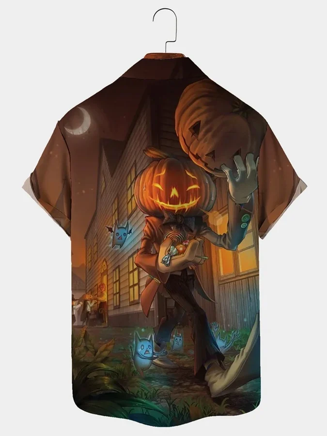 Halloween Print Men'S Shirt