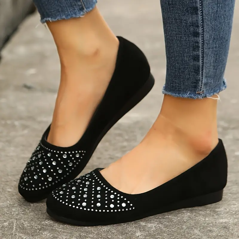🔥Last Day 49% OFF -Women's Rhinestone Flat Shoes