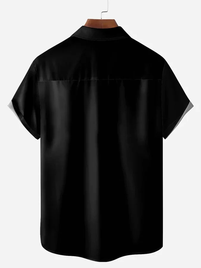 Fashion Halloween Pumpkin Demon Print Short Sleeve Shirt