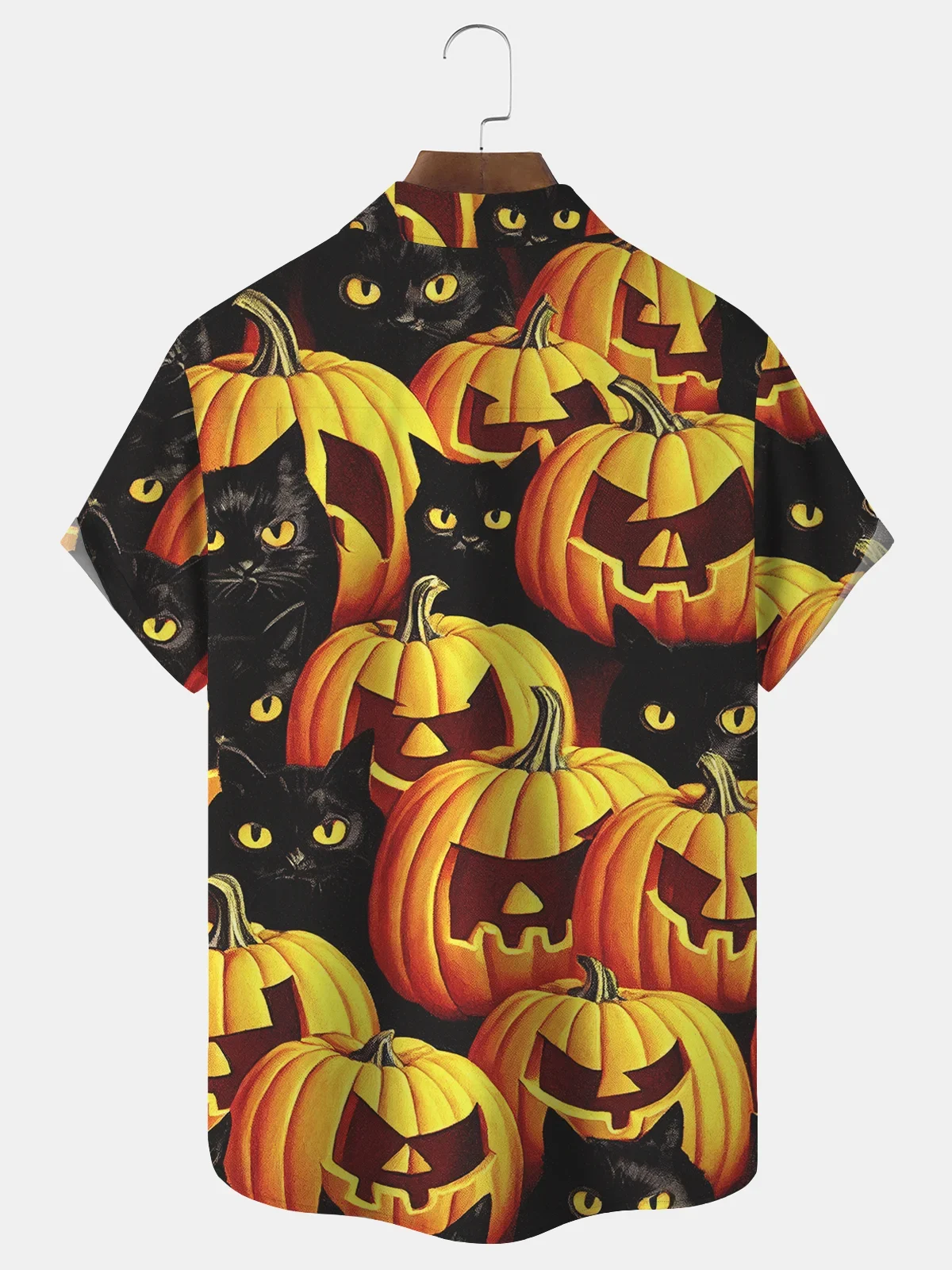 Men's Retro Halloween Fashion Short Sleeve Shirt