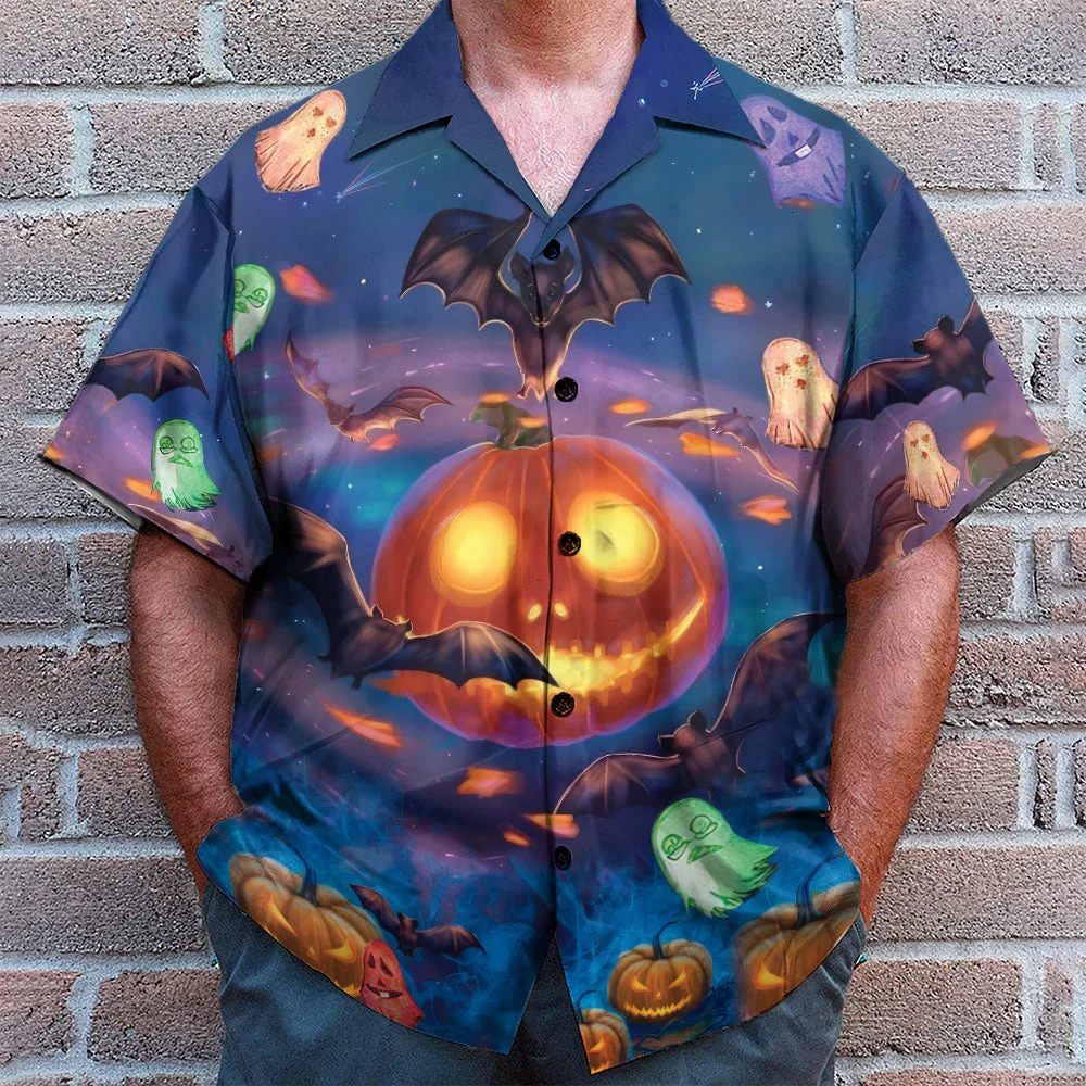 Men's Halloween Fun Horror Lapel Shirt