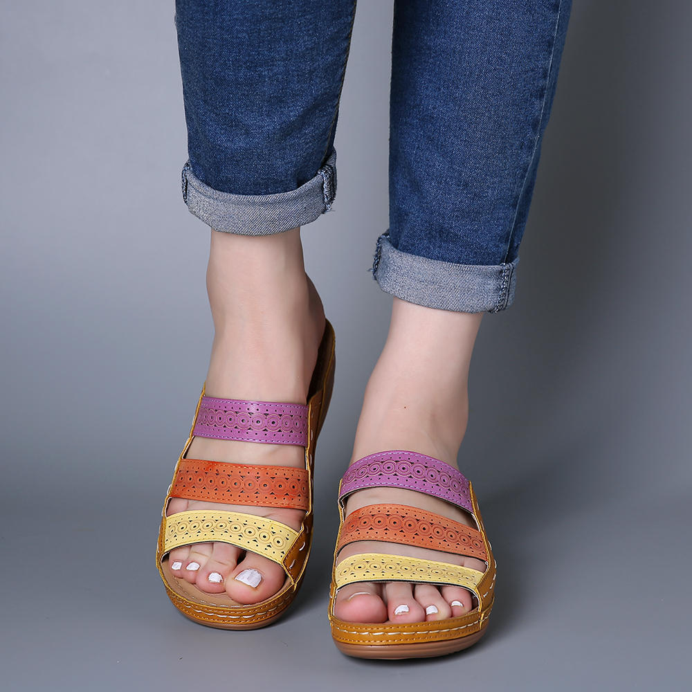 Casual Roman Hollow Sandals Cross Toe Baring Sandal