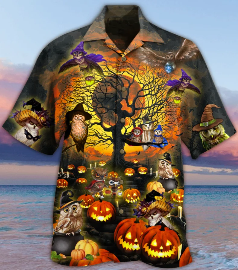 Men's Halloween Fun Horror Lapel Shirt