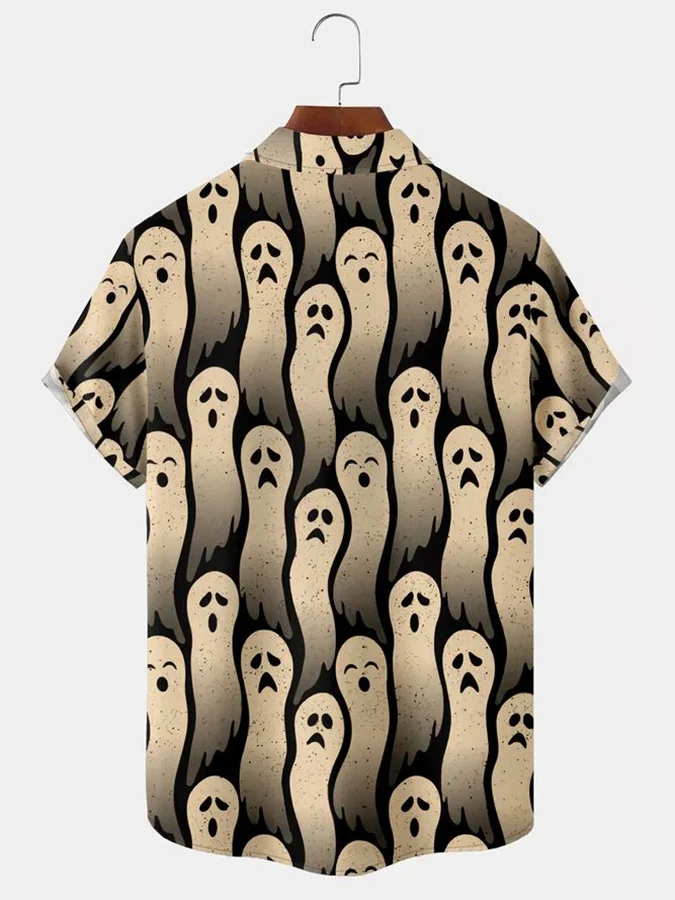 Men'S Printed Design Sense Casual Loose All-Match Shirt