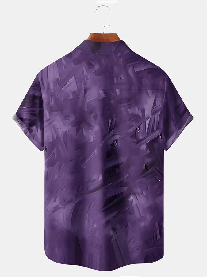 Men's Halloween Printed Casual Shirt (With Pockets)