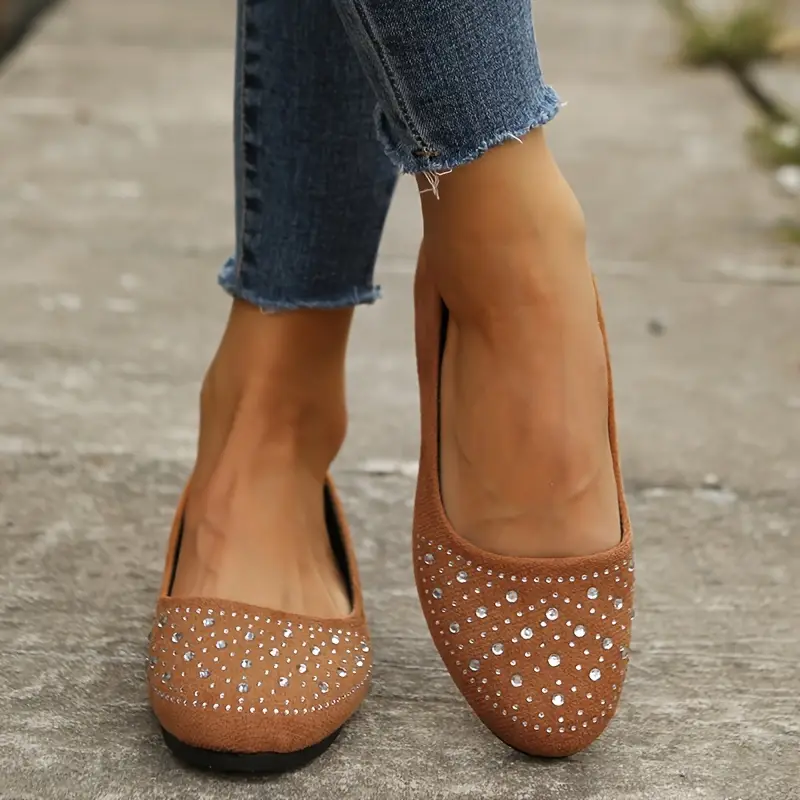 🔥Last Day 49% OFF -Women's Rhinestone Flat Shoes