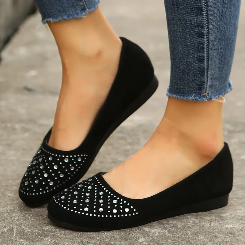 🔥Last Day 49% OFF -Women's Rhinestone Flat Shoes