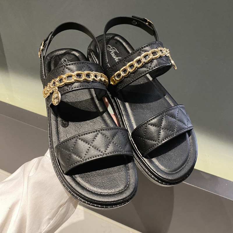 Buckle Gold Chain Non-Slip Sandals