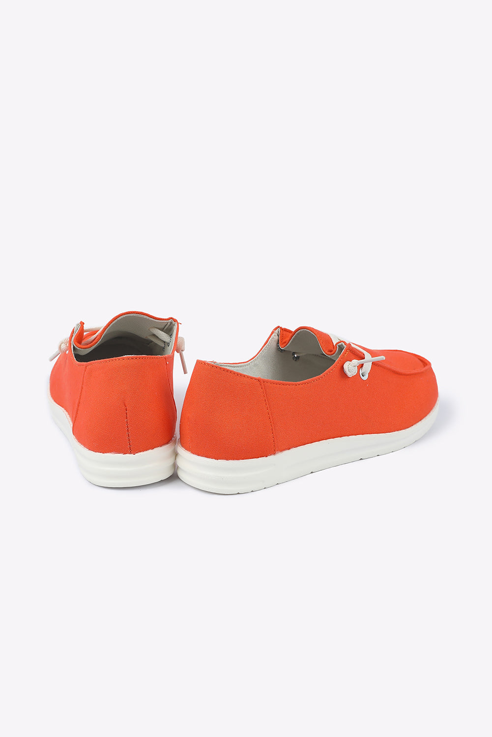 Orange Casual Flat Shoes