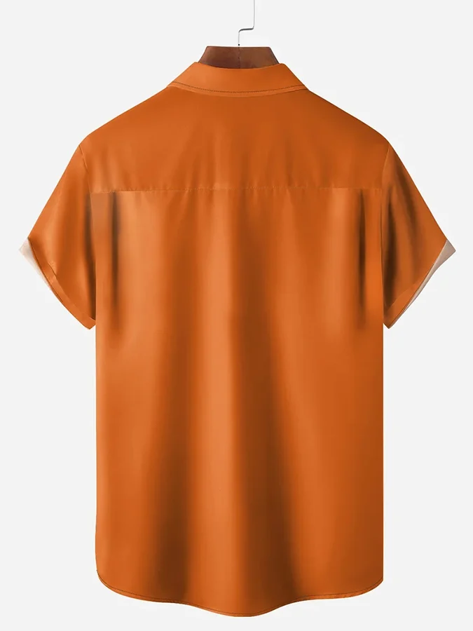 Trendy Halloween Spider Web Print Short Sleeve Shirt