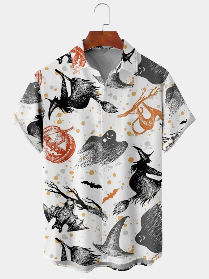 Men'S Printed Design Sense Casual Loose All-Match Shirt