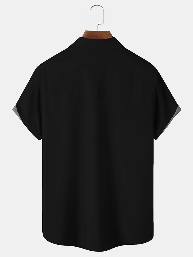 Casual Holiday Skull Print Shirt