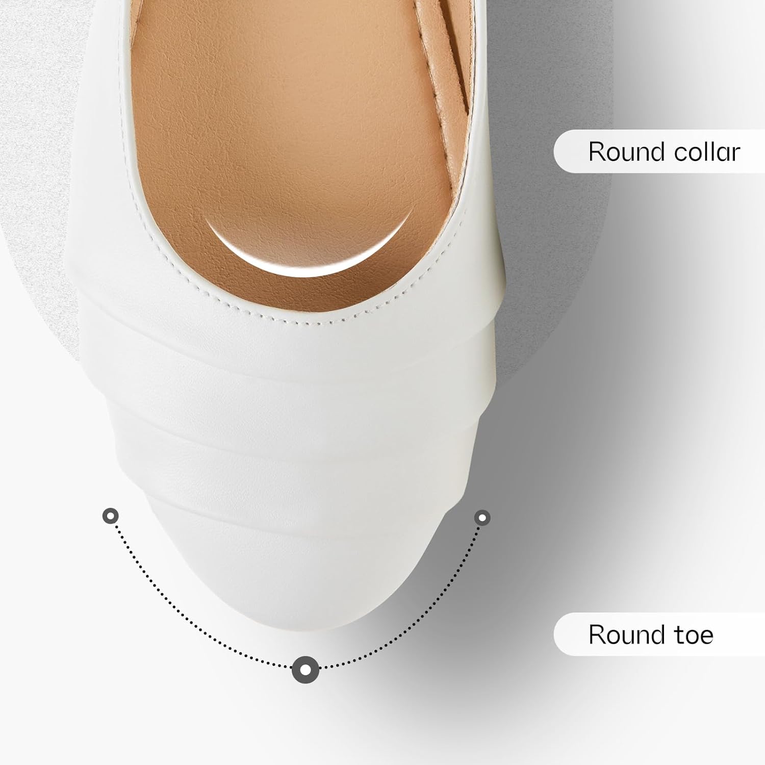 Flats for Women Dressy Comfortable Flats Shoes Womens Black Flats Leather Work Ballet Flats Round Toe Dress Shoes